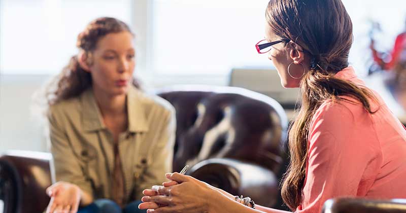 Counseling patient with psychiatrist
